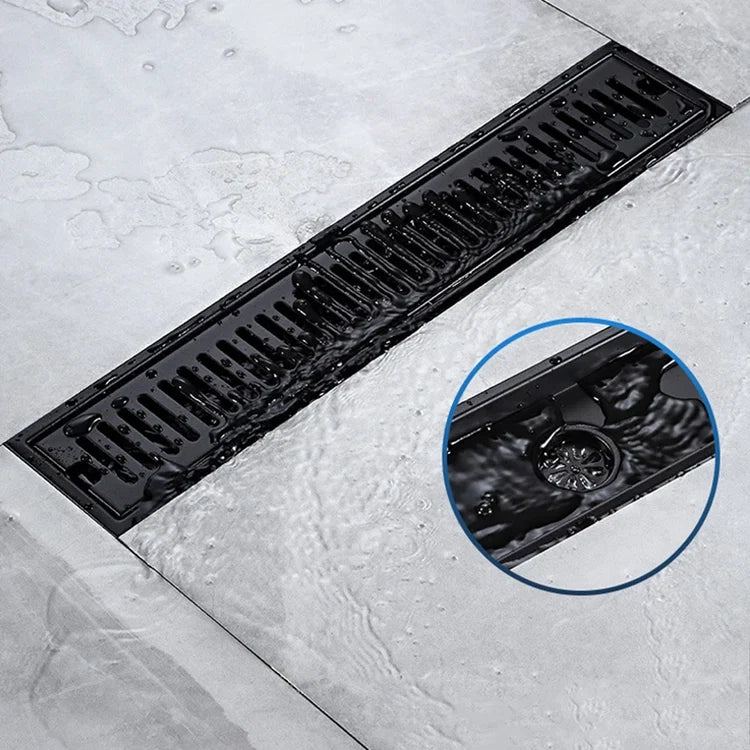Linear Floor Drain - Matt Black - 304
