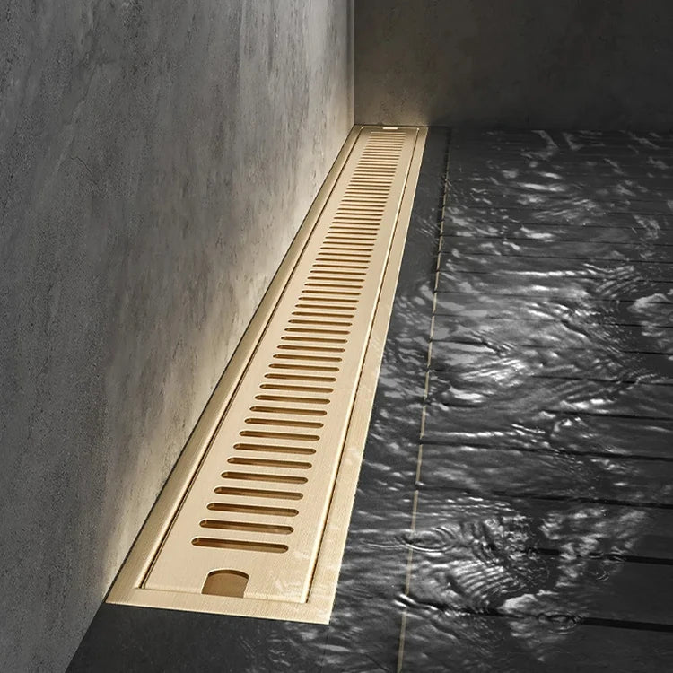 Linear Floor Drain - Brushed Gold - 304