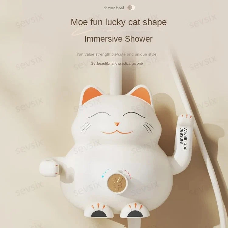 Fortune Cat Kids Bath Toy Shower Set