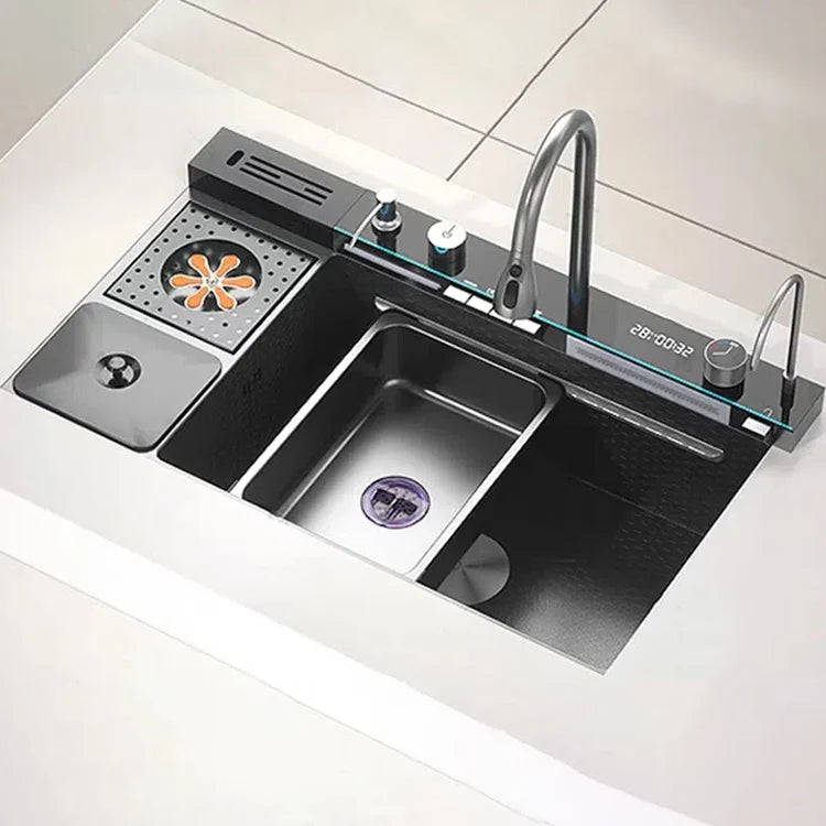 Piano Sink With Knife Holder and Sponge Area 82 x 45