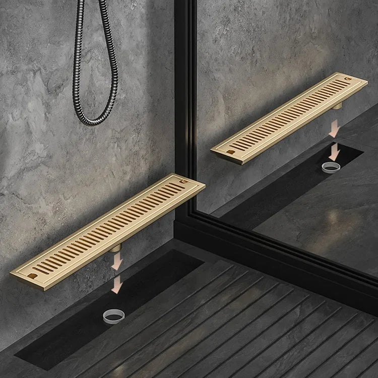 Linear Floor Drain - Brushed Gold - 304