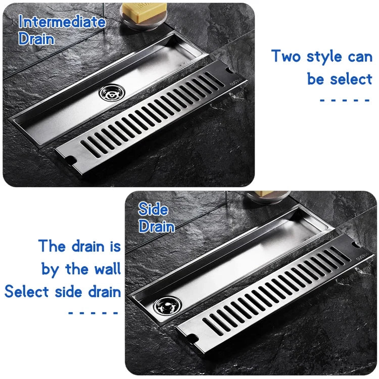 Linear Floor Drain - Matt Silver - 304
