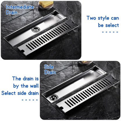 Linear Floor Drain - Matt Silver - 304