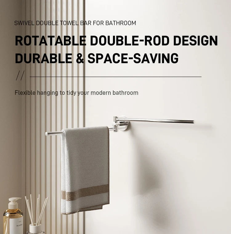 Double Arm Towel Stand – Wall Mounted