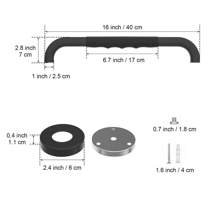 Support Grab Handle with Anti-Slip Grip