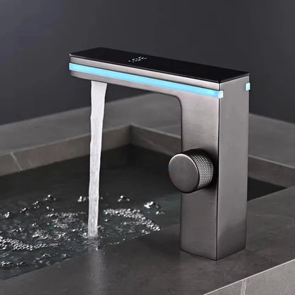 LED Intelligent Basin Faucet with Digital Temperature Display Panel