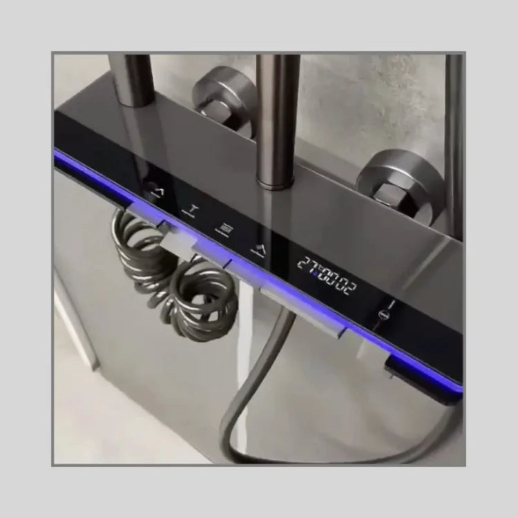 🚿 Luxury Glass-Touch Thermostatic Shower Set with LED Accent