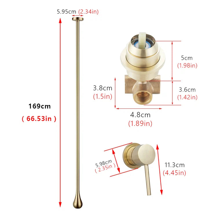 Luxury Ceiling Drop Brass Basin Faucet