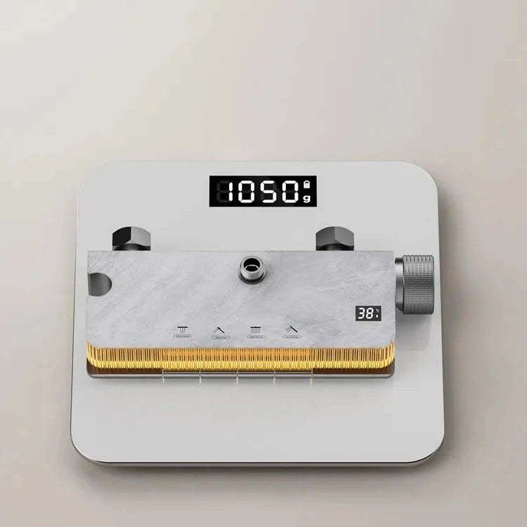 🚿 Luxury Thermostatic Digital Display Shower Set – Modern Marble & Gold Design