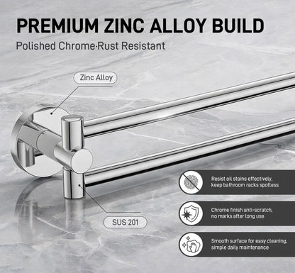 Double Arm Towel Stand – Wall Mounted
