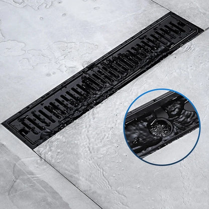 Linear Floor Drain - Matt Black - 304