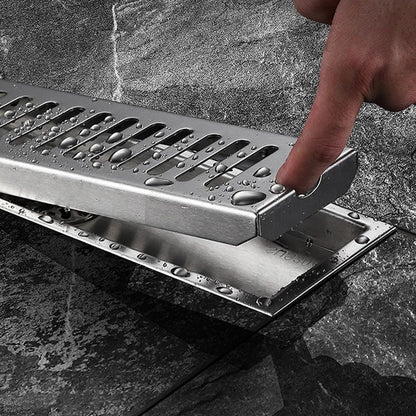 Linear Floor Drain - Matt Silver - 304