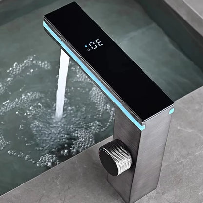 LED Intelligent Basin Faucet with Digital Temperature Display Panel