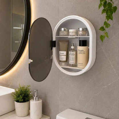 Oval Shaped Bathroom Cabinet